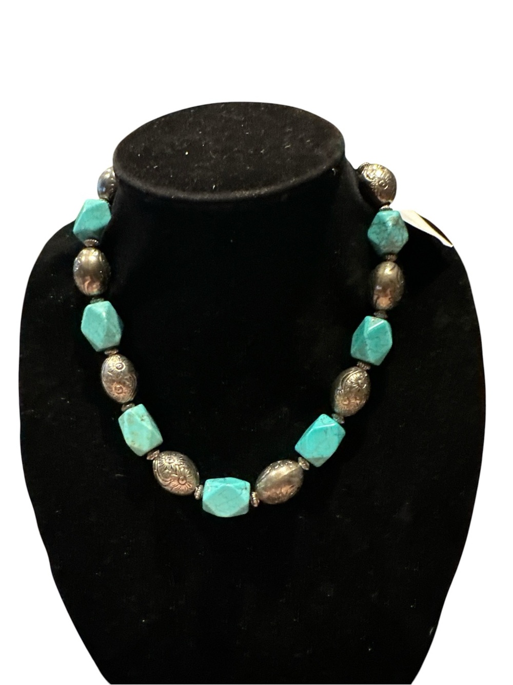 Source Unknown Turquoise & Silver-Tone Bead Necklace - Women Jewelry